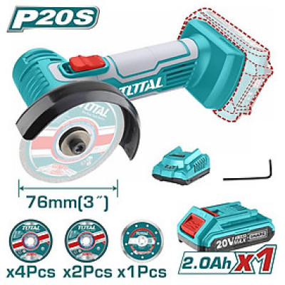 MÁY MÀI CẮT MINI ĐA NĂNG PIN 20V ĐĨA 76MM TAGLI76017 TOTAL - HÀNG CHÍNH HÃNG