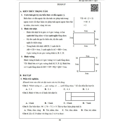 Bài Tập Tuần Toán 3 - Tập 1