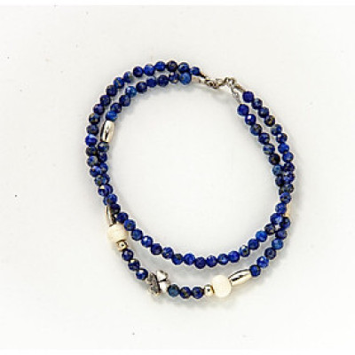 Vòng phong thủy Ngọc lưu ly Lapis (đôi) VT081