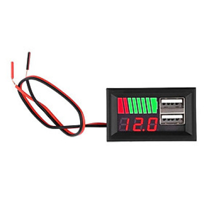 Đồng Hồ Đo Điện Ắc Quy 12V-80V Có Sạc USB - Sản Phẩm Loại Tốt Bền Bỉ, ĐÈN TRANG TRÍ , ĐỒNG HỒ TREO TƯỜNG
