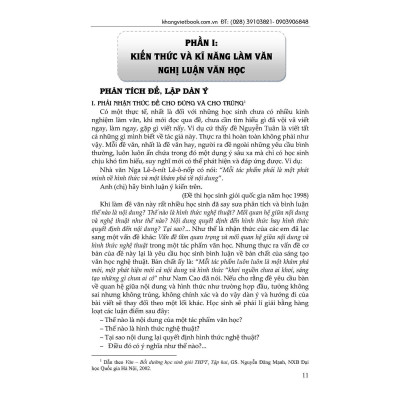 Sách - Bồi Dưỡng Học Sinh Giỏi Phát Triển Kĩ Năng Làm Bài Văn Trung Học Phổ Thông - Khang Việt Book