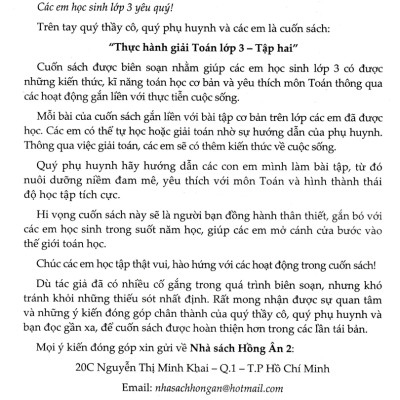 Sách tham khảo- Thực Hành Giải Toán Lớp 3 - Tập Hai (Biên Soạn Theo Chương Trình GDPT Mới)_HA