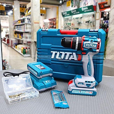 MÁY KHOAN PIN 20V 66NM CÓ BÚA KHÔNG CHỔI THAN TIDLI20668 TOTAL - HÀNG CHÍNH HÃNG