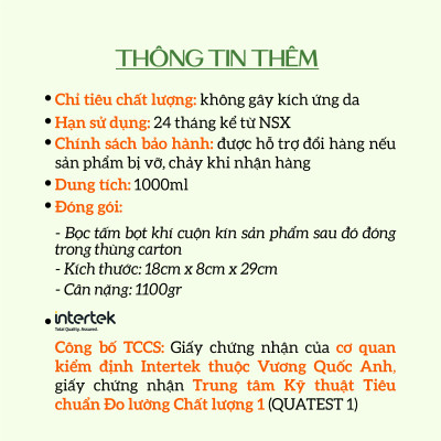 Nước rửa tay hữu cơ diệt khuẩn dạng bọt hương Quế 1000ml thương hiệu Ecocare (tặng kèm vỏ tạo bọt)