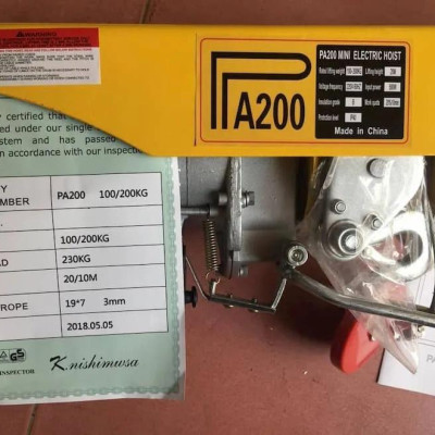 MÁY TỜI ĐIỆN TỐC ĐỘ 14M/PHÚT 70-100KG PHI AN PA200 - HÀNG CHÍNH HÃNG