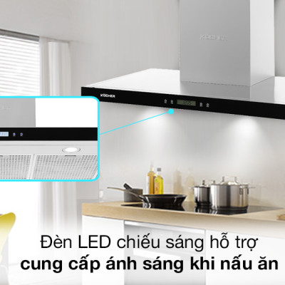 Máy hút mùi Kocher K-225C (90CM) - Hàng Chính Hãng