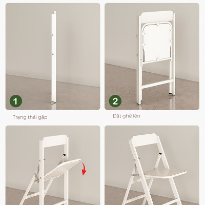 Ghế gấp đa năng thông minh phong cách hiện đại thương hiệu IGA - GM192