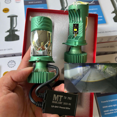 Đèn Pha LED Bi Cầu T9 Pro 90W – Siêu Sáng Cực Bền, Lắp Xe Máy Ô Tô Không Cần Độ – Giá Tốt