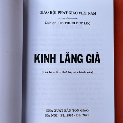Kinh lăng già  - bìa trắng