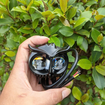 (Loại Tốt) Đèn Trợ Sáng Xe Máy Ô Tô Mắt Cú X22 Pro 45W – Cốt Vàng Pha Trắng Dành Cho Khách VIP