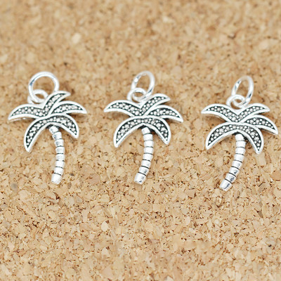 Combo 4 cái charm bạc hình cây dừa treo - Ngọc Quý Gemstones