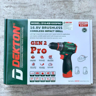 MÁY KHOAN ĐỘNG LỰC DÙNG PIN 16.8V DEKTON D16-KB1055PRO - HÀNG CHÍNH HÃNG