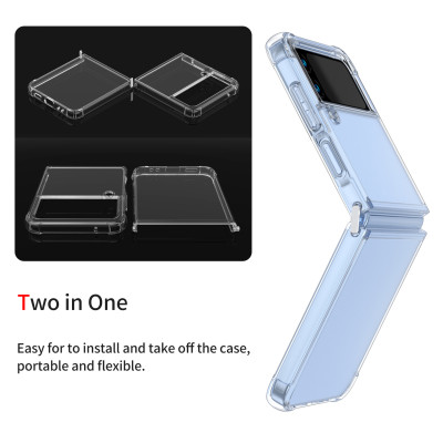 Ốp Lưng PC Trong Suốt Dành Cho Samsung Galaxy Z Flip 4 - Hàng Chính Hãng LEEU DESIGN