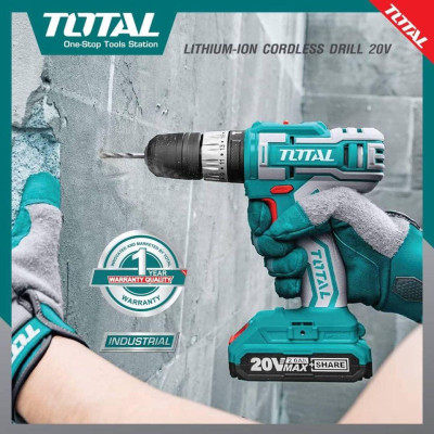 MÁY KHOAN PIN 20V (2 pin 2.0Ah + sạc)TOTAL TDLI200528 - HÀNG CHÍNH HÃNG