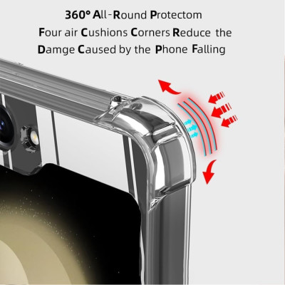 Ốp lưng chống sốc trong suốt hỗ trợ sạc từ tính nam châm cho Samsung Galaxy Z Flip 7 Flip 6 Flip 5 Flip 4 Flip 3 5G hiệu Likgus Magetic Case siêu mỏng 0.6mm, độ trong tuyệt đối, chống trầy xước, chống ố vàng, tản nhiệt tốt - Hàng nhập khẩu