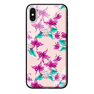 Ốp lưng kính cường lực cho iPhone XS Họa Tiết Hoa Lan - Hàng chính hãng