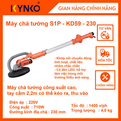 Máy chà tường dài - KD59 cầm tay giá tốt chính hãng Kynko S1P-KD59-230 #6592 cầm tay chính hãng