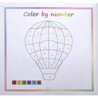 Sách - Color By Number - Tô Màu Theo Số - Tập 5 - Chính Thông Book