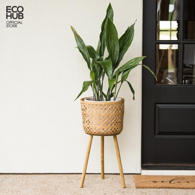 Giỏ tre trồng cây Bằng tre tự nhiên, 3 Size (Floor 3 Piece Wicker Basket Set) | EH015