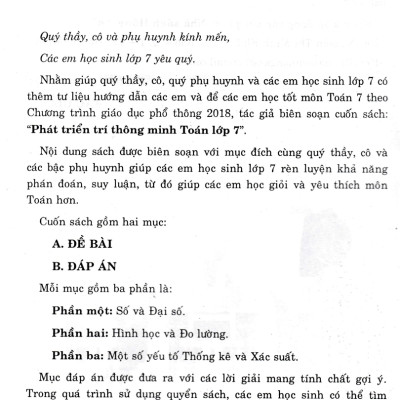 Phát Triển Trí Thông Minh Toán Lớp 7 (Dùng Chung Cho Các Bộ SGK Hiện Hành)_HA