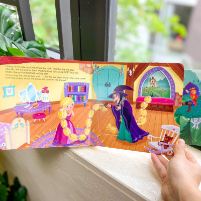 Sách Chuyển Động - First Stories - Công Chúa Tóc Mây - Rapunzel - Bìa Cứng