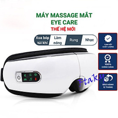 Máy Massage Mắt Thông Minh Eyes Care - Massage Mắt Công Nghê Cao Bằng Túi Khí Đôi, Massage Rung Tần Số - Máy Massage Mắt Tích Hợp Bluetooth Nghe Nhạc - Giảm Mỏi, Khô Mắt, Quầng Thâm - Cải Thiện Giấc Ngủ
