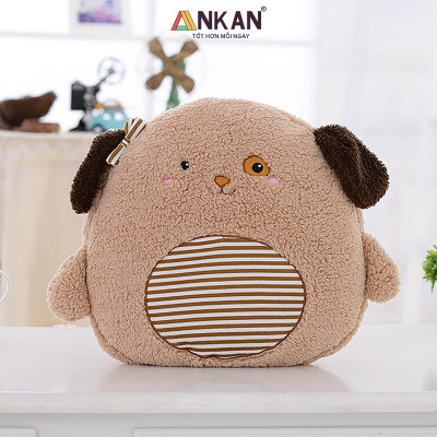 Chăn Gối Văn Phòng 3 Trong 1 Gấu Nâu Độc Đáo Kiểu Dành Cho Nữ Dùng Để Ngủ Trưa Tại Văn Phòng, Tựa Lưng Và Gấu Bông Dùng Để Trang Trí