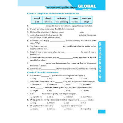 Sách - Global Success - Bài Tập Tiếng Anh Lớp 11 - Có Đáp Án - Tập 1 - Minh Thắng