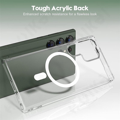 Ốp lưng trong magnetic cho Samsung Galaxy S24 Ultra / S24 Plus / S24Ultra 5G siêu mỏng 0.2 mm, độ trong tuyệt đối, chống trầy xước, chống ố vàng, tản nhiệt tốt – Hàng chính hãng