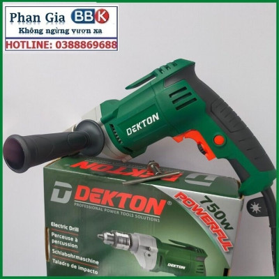 Máy khoan điện cầm tay Dekton DK-ID750 đầu 13ly,chuyên khoan sắt,gạch,gỗ,khoan cầm tay