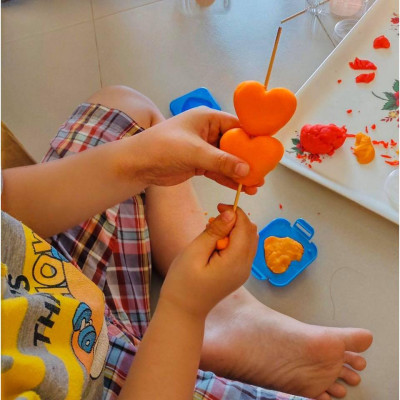 Khuôn 3D trái tim chơi bột nặn đất nặn an toàn