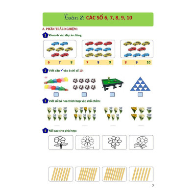 Sách Màu - Phiếu Bài Tập Cuối Tuần Toán Lớp 1 - Biên Soạn Theo Chương Trình Mới - Khang Việt Book
