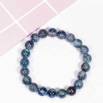 Vòng tay đá băng ngọc thủy tảo size hạt 8mm mệnh hỏa, mộc - Ngọc Quý Gemstones