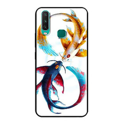 Ốp Lưng in cho Vivo Y15 Mẫu Cá Chép Xanh Vàng - Hàng Chính Hãng