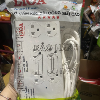 Ổ cắm kéo dài LiOA công suất lớn 6 ổ cắm (6SS2.5-2 6SS2.5-3)