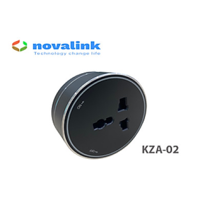 Ổ Điện Ray Thanh Trượt Thông Minh Novalink KZ02-04B Màu Đen, Dài 60cm, 80cm. Công suất 32A- 8000W-Hàng chính hãng