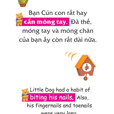Sách Truyện Tranh Song Ngữ Việt Anh Cho Bé - Cắn Móng Tay Là Xấu Lắm Đấy