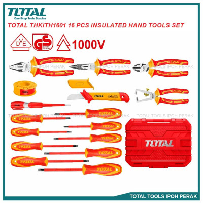 BỘ 16 CÔNG CỤ CÁCH ĐIỆN TOTAL THKITH1601 - HÀNG CHÍNH HÃNG
