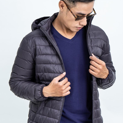 Áo Jacket nam Novelty 03 lớp lông vũ màu tím NJKMMTMNLR1805234