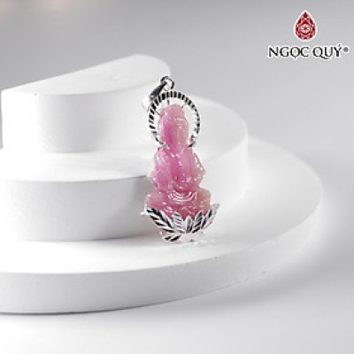 Mặt dây chuyền phật bà Ruby thái mệnh hỏa, thổ - Ngọc Quý Gemstones