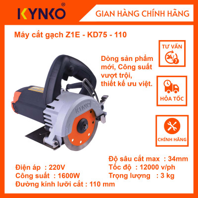 Máy cắt gạch cầm tay chính hãng Kynko Z1E- KD75 -110 # 6751