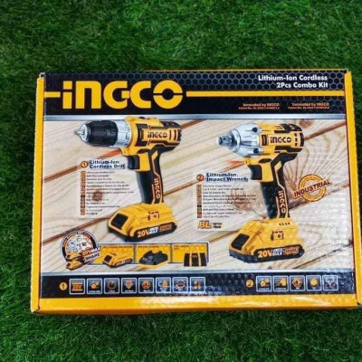 BỘ MÁY KHOAN VÀ MÁY VẶN VÍT 20V 1/4" INGCO CKLI2006- HÀNG CHÍNH HÃNG