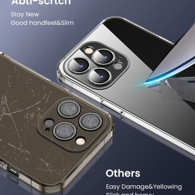 Ốp lưng cường lực camera trong suốt cho iPhone 13 Pro Max (6.7 inch) hiệu Likgus Lens Protection Case độ trong tuyệt đối, chống trầy xước, siêu mỏng 1.5mm - hàng nhập khẩu