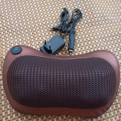 Gối massage hồng ngoại 8 bi matxa cổ, lưng, vai, gáy, toàn thân - Máy massage xe hơi