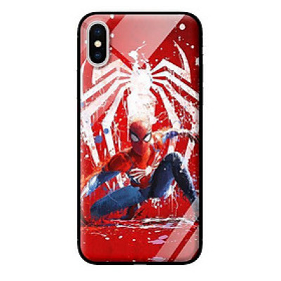 Ốp lưng kính cường lực cho iPhone X Người Nhện - Hàng chính hãng