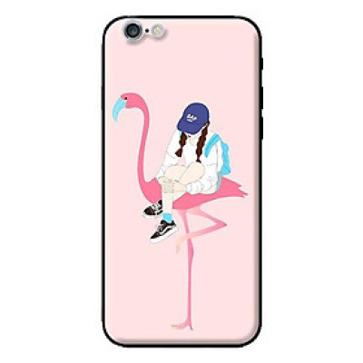 Ốp in cho iPhone 6 Plus Hạc Hồng Và Cô Gái - Hàng chính hãng