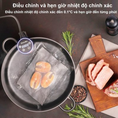 Máy nấu chậm Sous vide dùng cho gia đình thương hiệu Mỹ cao cấp BioloMix SV-9002 - Hàng Chính Hãng