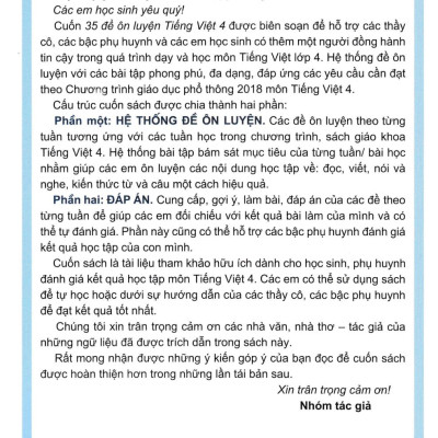 Sách - 35 Đề Ôn Luyện Tiếng Việt 4