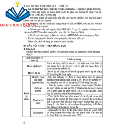 sách - Hướng dẫn trả lời câu hỏi Khoa học tự nhiên 8 (bám sát SGK Kết nối tri thức với cuộc sống)