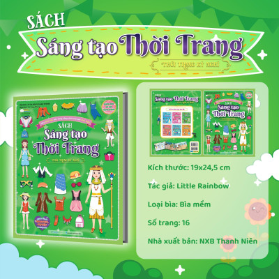 Sách - Sáng Tạo Thời Trang: Thời Trang Kỳ Nghỉ - Bóc Dán Hơn 100+ Stickers Quần Áo, Phụ Kiện Cho Bé Gái - Megabook